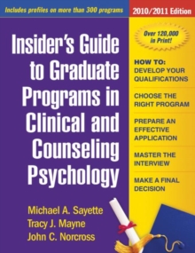 Image for Insider's Guide to Graduate Programs in Clinical and Counseling Psychology