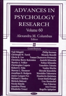Image for Advances in Psychology Research : Volume 60