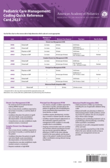 Image for Pediatric Care Management: Coding Quick Reference Card 2023