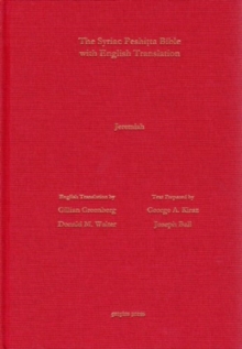 Jeremiah According to the Syriac Peshitta Version with English Translation