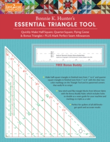 fast2cut® Bonnie K. Hunter’s Essential Triangle Tool: Quickly Make Half-Square, Quarter-Square, Flying Geese & Bonus Triangles
