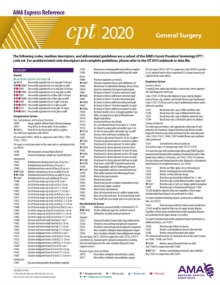 Image for CPT 2020 Express Reference Coding Card: General Surgery