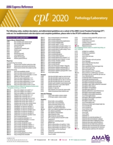 Image for CPT 2020 Express Reference Coding Card: Pathology/Laboratory