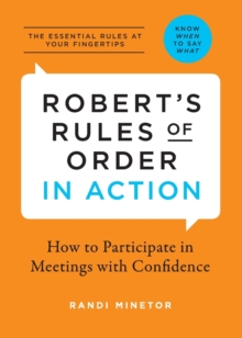 Image for Robert's Rules of Order in Action