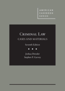 Image for Cases and materials on criminal law