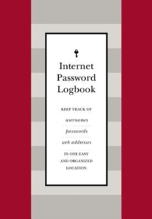 Image for Internet Password Logbook (Red Leatherette) : Keep track of usernames, passwords, web addresses in one easy and organized location