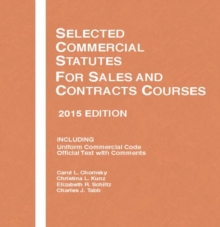 Image for Selected Commercial Statutes, for Sales and Contracts Courses