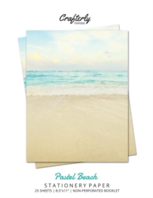 Image for Pastel Beach Stationery Paper : Aesthetic Letter Writing Paper for Home, Office, Letterhead Design, 25 Sheets