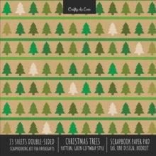 Image for Christmas Trees Pattern Scrapbook Paper Pad 8x8 Decorative Scrapbooking Kit for Cardmaking Gifts, DIY Crafts, Printmaking, Papercrafts, Green Giftwrap Style