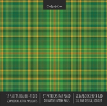 Image for St. Patrick's Day Plaid Scrapbook Paper Pad 8x8 Scrapbooking Kit for Cardmaking Gifts, DIY Crafts, Printmaking, Papercrafts, Green Decorative Pattern Pages