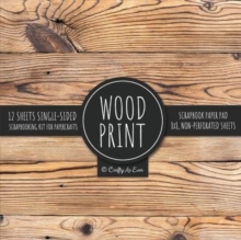 Image for Wood Print Scrapbook Paper Pad : Rustic Texture Pattern 8x8 Decorative Paper Design Scrapbooking Kit for Cardmaking, DIY Crafts, Creative Projects