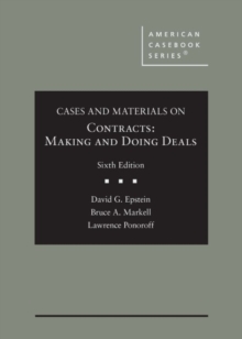 Image for Cases and materials on contracts, making and doing deals