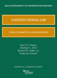 Image for Constitutional law  : cases, comments, and questions: 2022 supplement