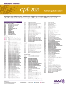 Image for CPT 2021 Express Reference Coding Card: Pathology/Laboratory