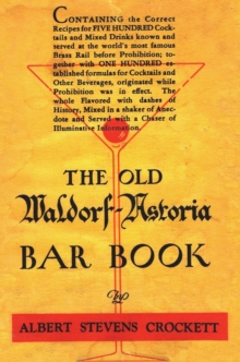 Image for The Old Waldorf Astoria Bar Book 1935 Reprint