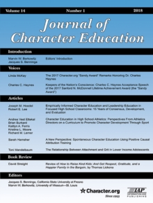 Image for Journal of Character Education - Issue