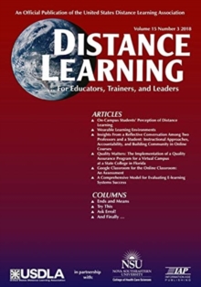 Image for Distance Learning Volume 15 Issue 3 2018