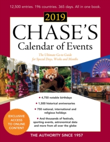 Image for Chase's calendar of events 2019: the ultimate go-to guide for special days, weeks and months.