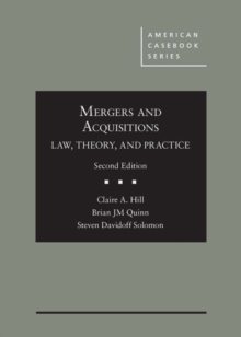 Image for Mergers and Acquisitions : Law, Theory, and Practice