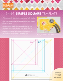 fast2cut 3-in-1 Simple Square Template: Easily Cut 3 1/2 “, 4 1/2 ” & 5 1/2 ” Squares