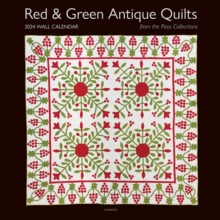 2024 Wall Calendar Red & Green Antique Quilts from the Poos Collection: 12 Months; 12″ x 12″