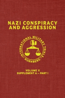 Image for Nazi Conspiracy And Aggression : Volume X -- Supplement A - Part 1 (The Red Series)