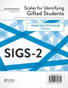 Image for Scales for Identifying Gifted Students (SIGS-2) : Home Rating Scale Forms (25 Forms)