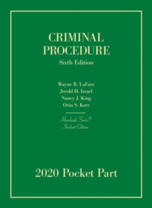 Image for Criminal Procedure : Student Edition, 2020 Pocket Part