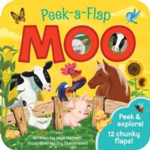 Moo: Peek a Flap Children’s Board Book