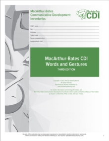 Image for MacArthur-Bates Communicative Development Inventories (CDI) Words and Gestures Forms