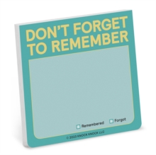 Image for Knock Knock Don't Forget to Remember Sticky Note (Pastel)
