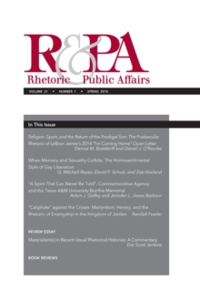 Rhetoric & Public Affairs 21, No. 1