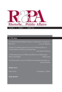 Rhetoric & Public Affairs 21, No. 2