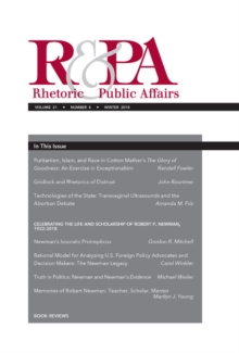 Rhetoric & Public Affairs 21, No. 4