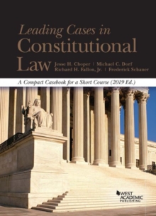 Image for Leading Cases in Constitutional Law, A Compact Casebook for a Short Course, 2019 - CasebookPlus