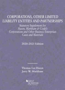 Image for Corporations, Other Limited Liability Entities and Partnerships, Statutory and Documentary Supplement, 2020-2021