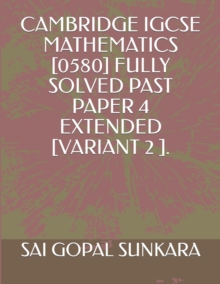 Image for Cambridge Igcse Mathematics [0580] Fully Solved Past Paper 4 Extended [Variant 2 ].