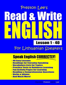 Image for Preston Lee's Read & Write English Lesson 1 - 40 For Lithuanian Speakers