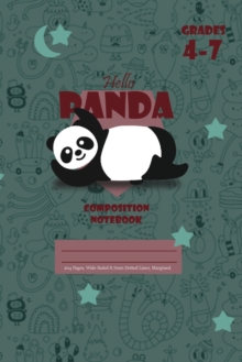 Image for Hello Panda Primary Composition 4-7 Notebook, 102 Sheets, 6 x 9 Inch Olive Green Cover