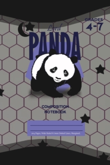 Image for Lord Panda Primary Composition 4-7 Notebook, 102 Sheets, 6 x 9 Inch Black Cover