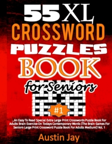Image for 55 XL Crossword Puzzle Book for Seniors