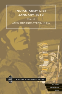 Image for Indian Army List January 1919 &#x2014; Volume 2