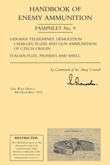 Image for Handbook of Enemy Ammunition: War Office Pamphlet No 9; German Tellermines,