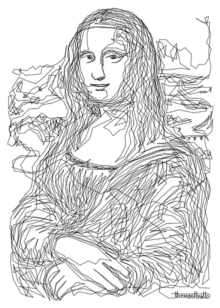 Image for The Dot-to-Dot Mona Lisa Poster : Leonardo's Masterpiece in 3000 Dots Ready for You to Complete Yourself!