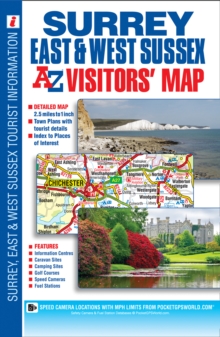 Surrey, East and West Sussex A-Z Visitors' Map