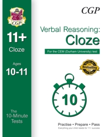 Image for 10-Minute Tests for 11+ Verbal Reasoning: Cloze Ages 10-11 (Book 1) - CEM Test