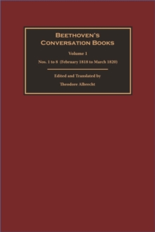 Image for Beethoven's Conversation Books Volume 1