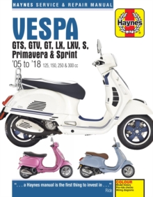 Image for Vespa GTS, GTV, GT, LX, LXV, S, Primavera & Sprint (05 - 18)