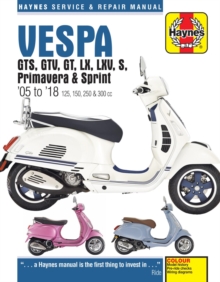 Vespa GTS, GTV, GT, LX, LXV, S, Primavera & Sprint (05 – 18)