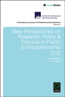 Image for New Perspectives on Research, Policy & Practice in Public Entrepreneurship